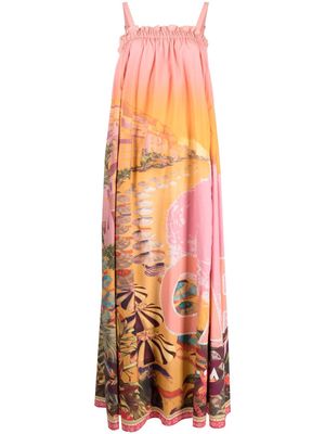 Camilla Capri Me-print organic cotton dress - Multicolour
