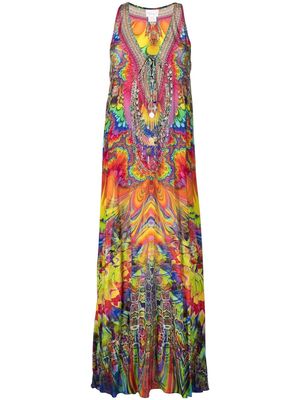 Camilla Coming Down From Cosmos silk dress - Multicolour