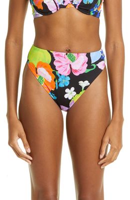 Camilla Crystal Embellished Floral Print High Waist Bikini Bottoms in Away With The Fairies