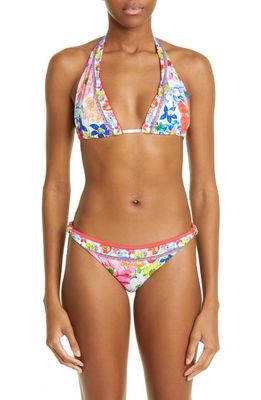 Camilla Crystal Embellished Floral Print Two-Piece Swimsuit in Fairy Gang
