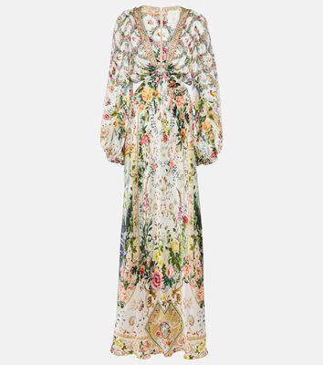 Camilla Cutout embellished silk maxi dress