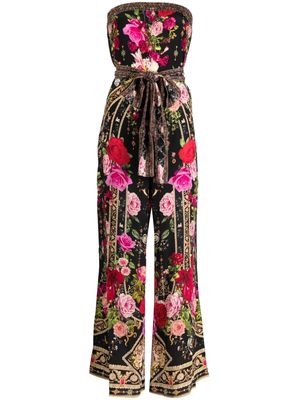 Camilla embellished floral silk jumpsuit - Multicolour