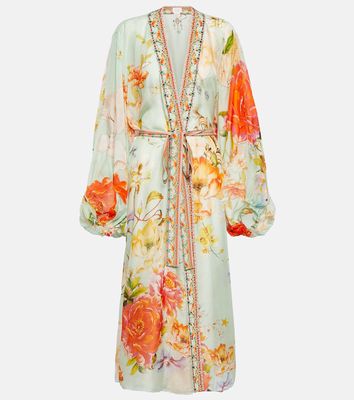 Camilla Embellished silk kimono
