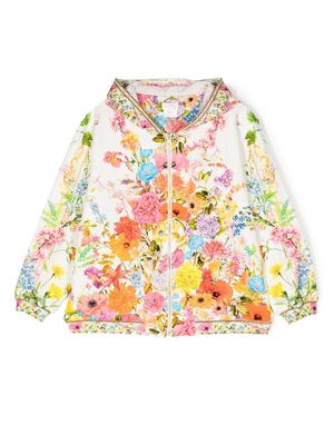 Camilla floral-print hooded bomber jacket - Multicolour