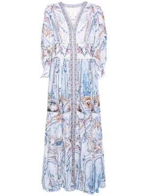 Camilla floral-print maxi dress - Blue