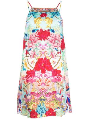 Camilla floral-print silk shift dress - Multicolour