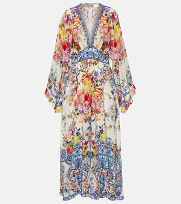 Camilla Floral silk crêpe maxi dress