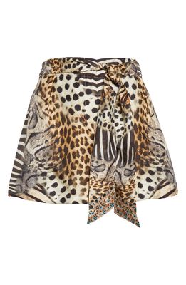 Camilla For the Love of Leo Embellished Animal Print Shorts