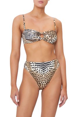 Camilla For the Love of Leo Embellished Animal Print Two-Piece Swimsuit