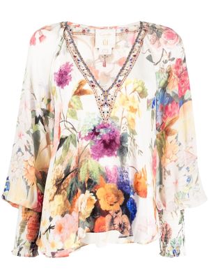 Camilla Friends with Frescos silk blouse - Multicolour