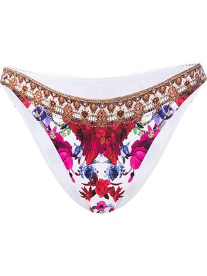 Camilla high-leg bikini bottoms - White