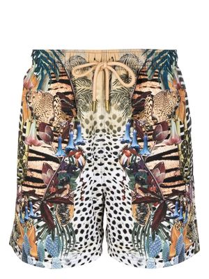 Camilla jungle-print swim trunks - Multicolour