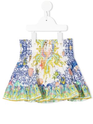 Camilla Kids all-over print skirt - White