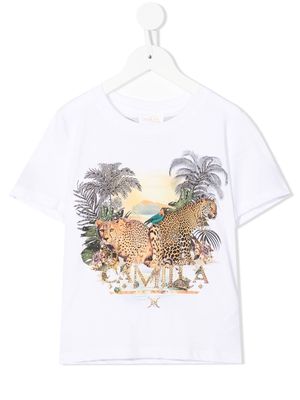 Camilla Kids animal-print short-sleeve T-shirt - White