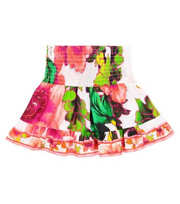 Camilla Kids Floral embellished cotton skirt