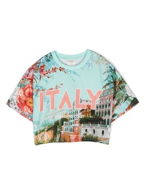 Camilla Kids From Sorrento With Love cotton T-shirt - Blue