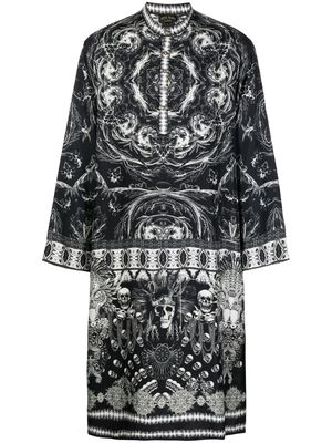 Camilla mix-print kaftan - Black