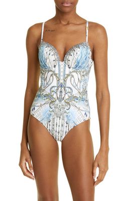 Camilla Moon and Back Plunge Underwire One-Piece Swimsuit