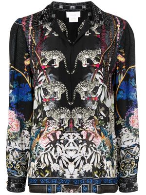Camilla printed long-sleeve shirt - Multicolour