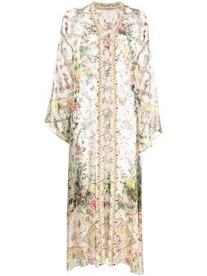 Camilla Renaissance Romance-print silk chiffon kimono - Multicolour