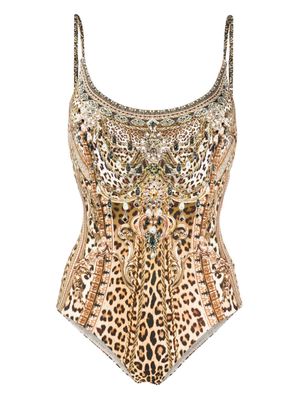 Camilla Standing Ovation leopard-print swimsuit - Multicolour