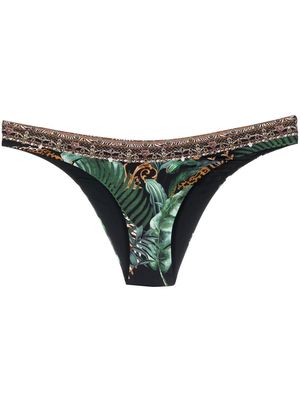 Camilla tiger-print bikini bottoms - Green