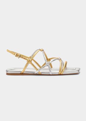 Camille Caged Slingback Flat Sandals