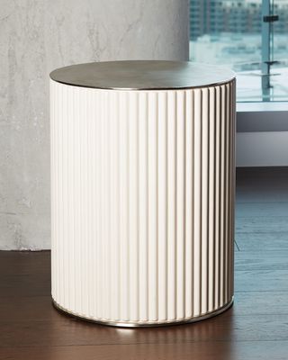 Camille Leather Side Table
