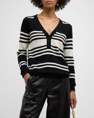 Camille Striped Wool-Cashmere Sweater