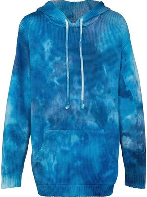 CAMP HIGH knitted tie-dye hoodie - Blue