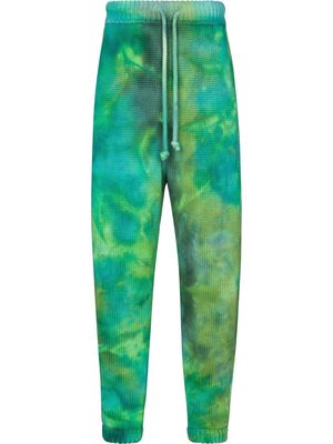 CAMP HIGH knitted tie-dye trousers - Green