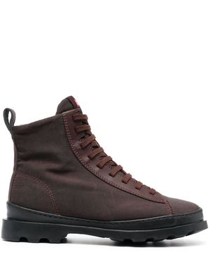 Camper Brutus ankle lace-up fastening boots - Brown