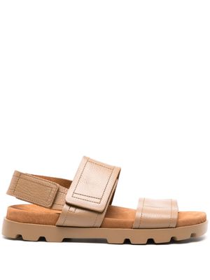 Camper Brutus touch-strap leather sandals - Brown