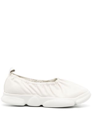 Camper elasticated leather loafers - White