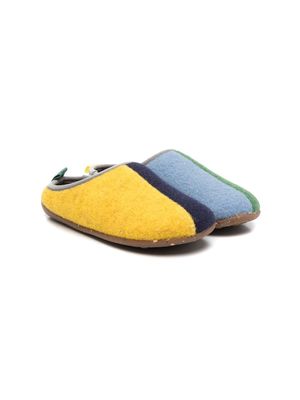 Camper Kids colour-block panel design slippers - Green