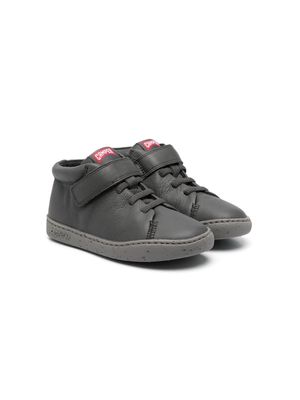 Camper Kids logo-patch leather sneakers - Grey