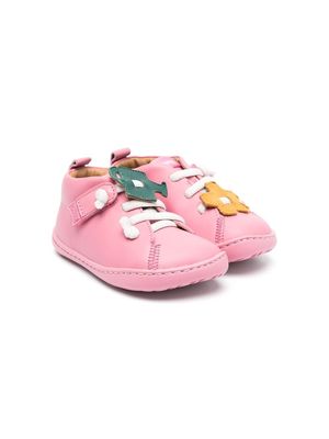 Camper Kids Peu Cami flower-appliqué sneakers - Pink