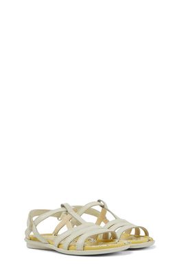 Camper Kids' Twins Mismatched Print Sandals in White Natural