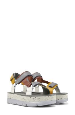 Camper Oruga Platform Sandal in Grey Multi