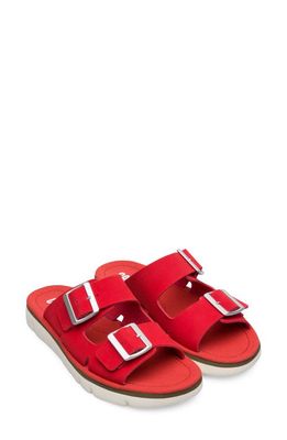 Camper Oruga Slide Sandal in Medium Red