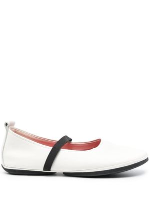 Camper Right Nina leather ballelrina shoes - Neutrals