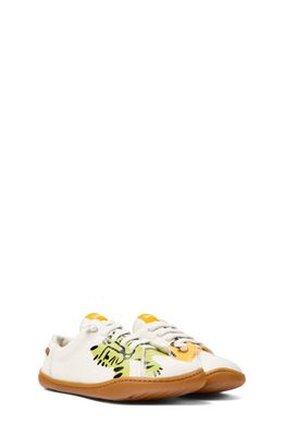 Camper Sella Tiger Mismatched Sneakers in White/green