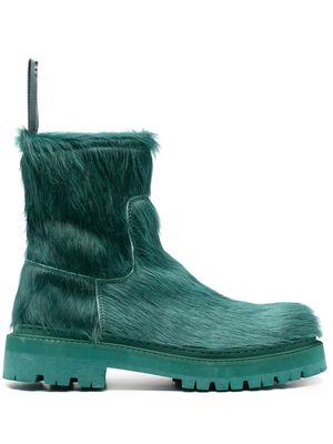 CamperLab Eki calf-hair ankle boots - Green