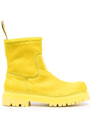 CamperLab Eki calf-hair ankle boots - Yellow