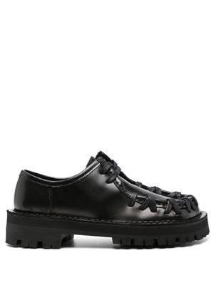 CamperLab Eki whipstitched leather Derby shoes - Black