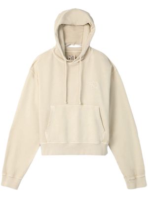 CamperLab embroidered-logo cotton hoodie - Neutrals