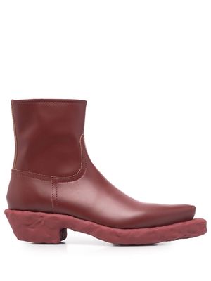 CamperLab leather ankle boots - Red