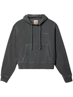 CamperLab logo-embroidered cotton hoodie - Grey