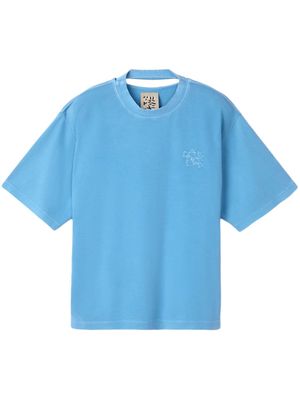 CamperLab logo-embroidered cotton t-shirt - Blue