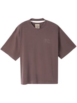 CamperLab logo-embroidered cotton T-shirt - Brown